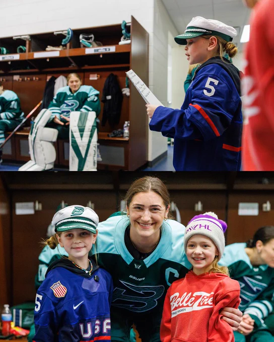 Megan Keller with former camp skater Kaylani and friend.