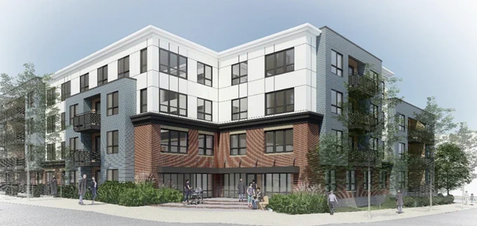 A rendering of the proposed Bartlett Place Lot C project in Roxbury