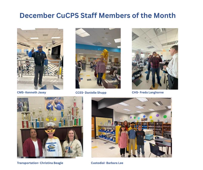 December 2025 Staff Members of the Month