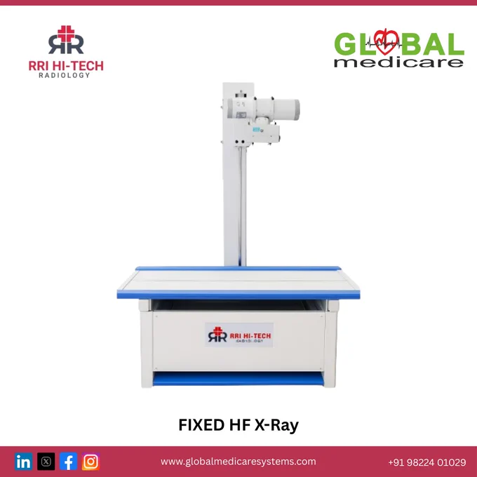 Global Medicare Systems is proud to be an Authorized Channel Partner for RRI Hi-Tech Radiology, delivering advanced 15KW, 300mA Fixed HF X-Ray Systems engineered for reliability, efficiency, and superior diagnostic accuracy.