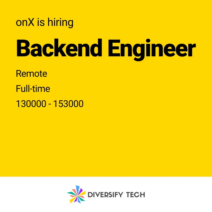 onX is hiring: Backend Engineer. . Full-time.