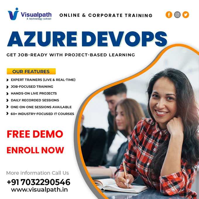 🚀 Boost Your Career with Azure DevOps Training!
Take your IT skills to the next level with Visualpath Azure DevOps Online & Corporate Training, led by expert real-time industry professionals.
🔥 Why Join This Training?
 ✔ Live & Real-Time Expert Sessions
 ✔ Job-Focused, Practical Training
 ✔ Hands-On Live Projects
 ✔ Daily Recorded Sessions
 ✔ 60  Industry-Focused IT Courses
🎯 Course Duration: 2 Months
🎁 Free Demo Available – Enroll Now!
📞Call now for details:  91 7032290546
🌐Visit: https://www.visualpath.in/azure-devops-online-training.html 

#Visualpathpro #AzureDevOps #Azure #DevOps #azuredevopsonline #AzureDevOpsTraining #MicrosoftAzure #azuredevopsdemo #DevSecOps #sonarqube #Dockers #kubernetes #devopsengineer #azurecloud #cloud #cloudcomputing #linux #azurecertification #Microsoft #SQL #AZ104 #visualpathpro #corporatetraining
