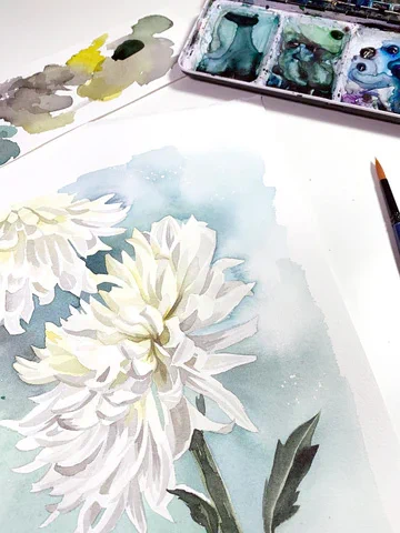 Clémentine Campardou Floriferous Watercolor Illustration Process