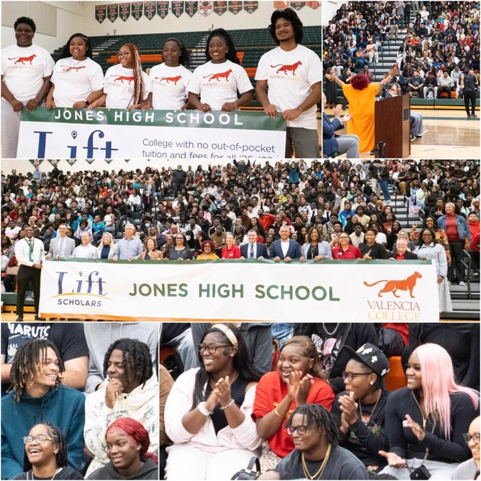 Photo collage of jones high students