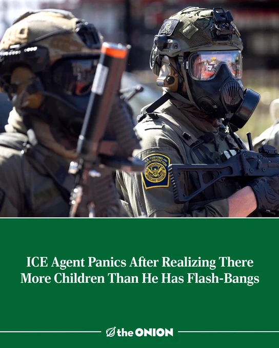 ICE Agent Panics After Realizing There More Children Than He Has Flash-Bangs
