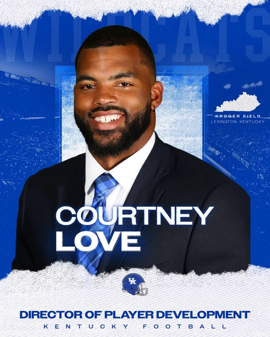 Courtney Love coaching announcement graphic. 