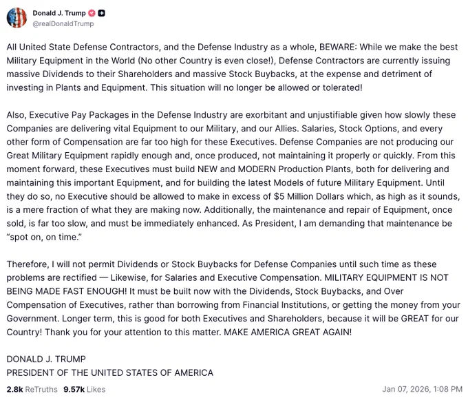All United State Defense Contractors, and the Defense Industry as a whole, BEWARE.