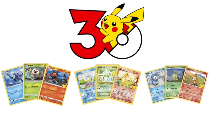 Pokemon TCG 30th Anniversary First Partner Illustration Collections