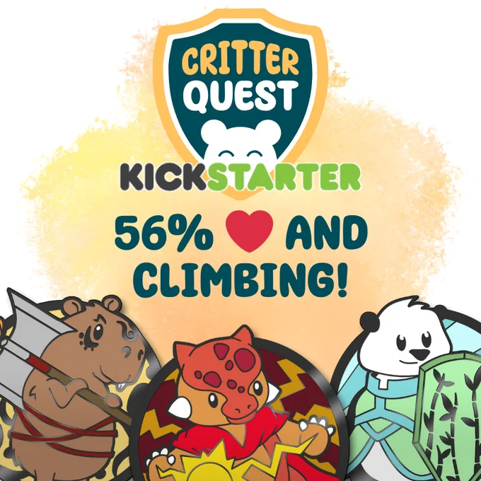 critter quest kickstarter has reached 56% funding