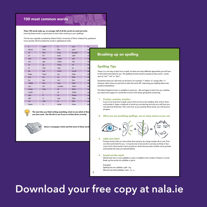 Inside preview of the Brushing up workbook