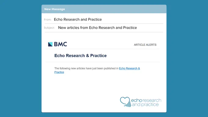 An email from the journal about new articles