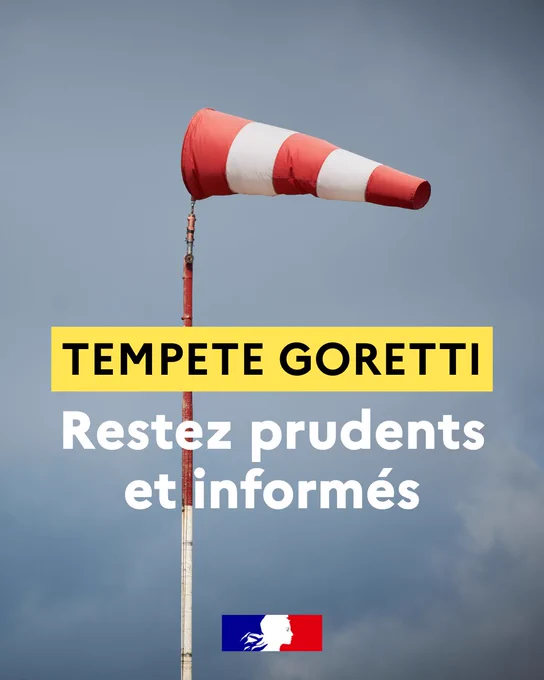 Tempête Goretti : Restez prudents et informés
