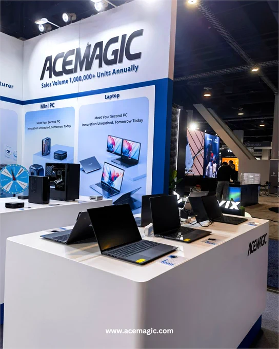 ACEMAGIC PC Unleashes the Future at CES 2026! And big news🏆 ACEMAGIC Retro X5 Mini PC has won a PC Pro Award !!!🎊

We’re proud to announce that the ACEMAGIC Retro X5 Mini PC has earned the PC Pro Award at CES 2026, presented by Future.
Recognized for its seamless blend of retro design, modern performance, and everyday practicality, the ACEMAGIC Retro X5 is redefining what a Mini PC can be.

🚀 CES 2026 ignited with a surge of innovation — and ACEMAGIC is leading the charge.

From the moment doors opened, our booth became a magnet for visionaries, creators, and tech lovers eager to experience the next evolution of computing. Mini PCs reimagined. Laptops that defy limits. Smart systems that feel like magic.

From AI-powered mini PCs to ultra-portable powerhouses, every detail was engineered to spark curiosity. 
The reactions? Wide-eyed. The conversations? Electric. The possibilities? Infinite⚡

This isn’t just a showcase. It’s a movement.
Welcome to the future of computing — compact, i