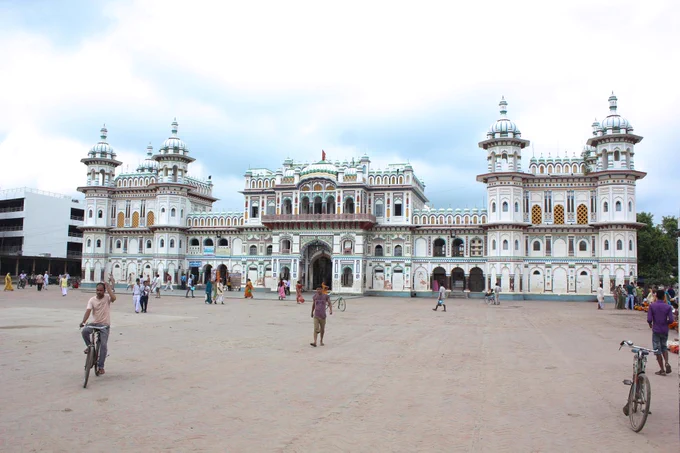 Janaki Temple in Janakpur, shared with Creative Commons Attribution-Share Alike 4.0 International