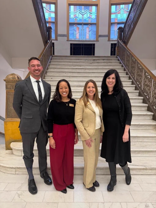 Legislative Affairs team and Chancellor DeSanctis in the Legislative Services Building.