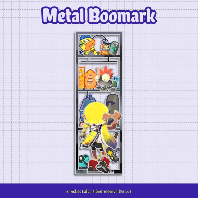 Metal bookmark showcase