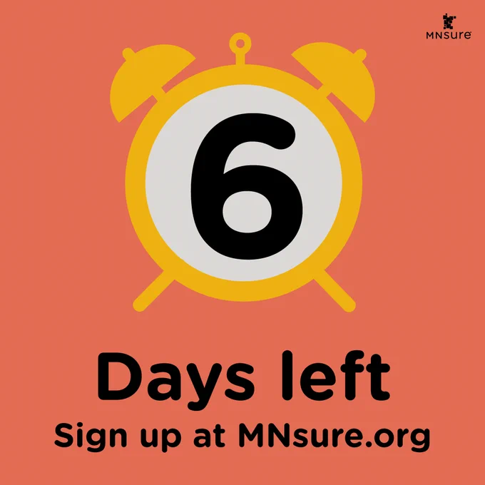 6 days left
Sign up at MNsure.org