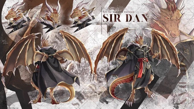 Reference sheet of Sirdan. Looking professional for Twitch!