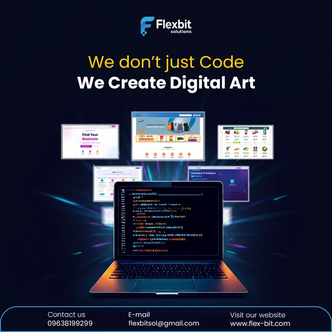 We don't just Code, We create digital art from Flexbit Solutions.
Our services:
 ✅Custom Software
 ✅SaaS Solution
 ✅Mobile Application
 ✅Web Application
Let’s code your dream into reality.
Get in touch with us:
 🌐: www.flex-bit.com
 📧: flexbitsol@gmail.com
 📞: 09638199299
.
.
.
.
.
#flexbitsolutions #x #xpost #softwarecompany #softwaredesign #softwaredevelopment #webdesign #WebDevelopment #websitetraffic #websitedevelopment #ecommerce #ecommercebusiness #EcommerceGrowth #businessgrowth #businesssuccess #trendingwebsite #bestwebdevelopmentcompanybd #bestwebdesignerbd #bestsoftwarecompanybd