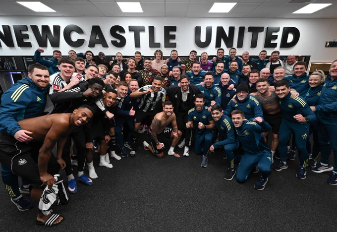 Team photo after win over Bournemouth