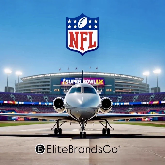 Elevate Your NFL Experience with travel packages from #EliteBrandsCo 👀

#NFL #NFLPlayoffs #SuperBowlLX #PrivateJets #PrivateJetCharters 

As the 2026 NFL Playoffs intensify and Super Bowl LX approaches, we invite discerning clients to travel in uncompromising luxury with our exclusive private jet packages.

Designed for seamless, stress-free journeys, our offerings include:

• Round-trip private jet charters to any playoff venue or Super Bowl LX at Levi’s Stadium in Santa Clara, California  

• Private chauffeured ground transportation  

• Dedicated VIP concierge services for premium game tickets, hospitality suites, and luxury hotel accommodations  

• Fully tailored itineraries for individuals, corporate groups, or private parties of any size  

Secure your preferred dates and aircraft.

Contact us directly for confidential pricing and customized proposals.

Travel with distinction. Arrive at your best.

We Deliver!

📲 @EliteBrandsCo

📍The Globe is our Marketplace