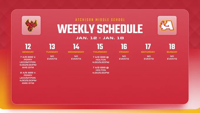 AMS WEEKLY SCHEDULE - 2025-26 8880236