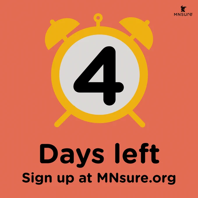 4 days left
Sign up at MNsure.org
