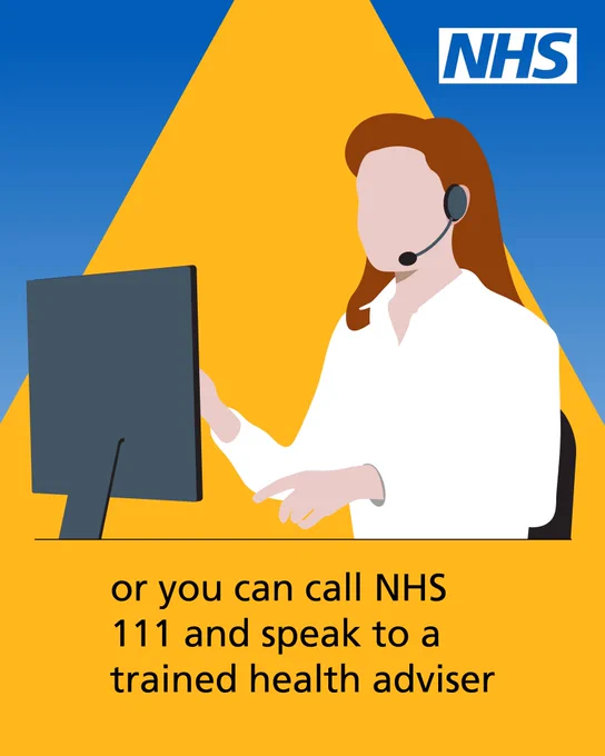 Healthcare adviser wearing a headset assisting callers via NHS 111 service at a computer workstation.