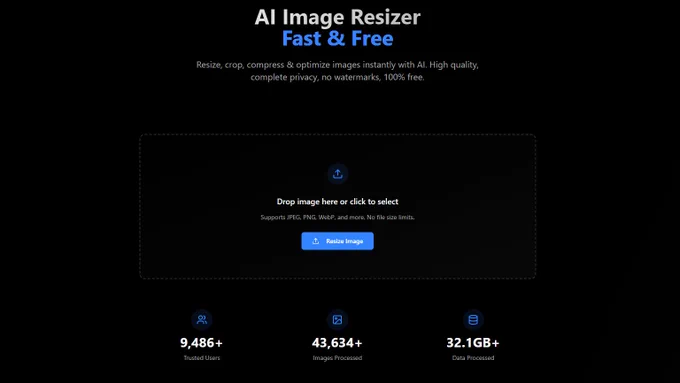 Image Resize AI website 
