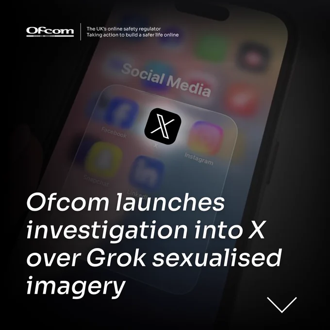 'Ofcom launches investigation into X over Grok sexualised imagery'