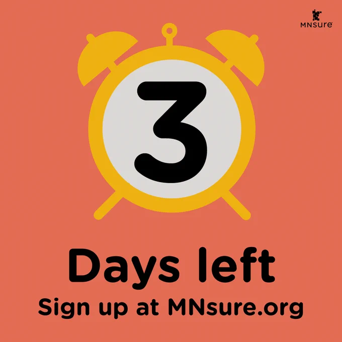 3 days left
Sign up at MNsure.org