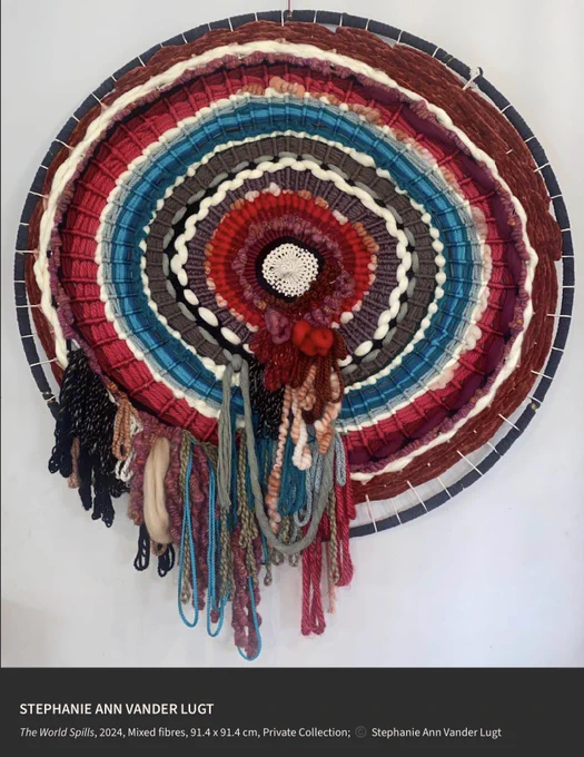 STEPHANIE ANN VANDER LUGT
The World Spills, 2024, Mixed fibres, 91.4 x 91.4 cm, Private Collection; ©️ Stephanie Ann Vander Lugt