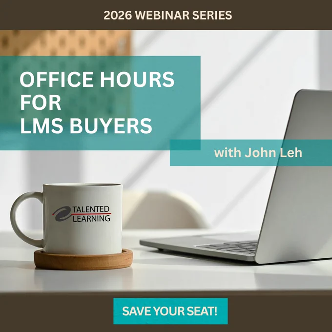⏰Starts Wed, Jan 14th! ⏰ If you're choosing an #LMS this year, you deserve to buy with confidence. That's why I'm hosting a 6-part Office Hours series.

No cost. No vendors. No strings. Only my best advice as a consultant. RSVP➡️ https://talentedlearning.com/office-hours-for-lms-buyers/

#B2B #HRTech #elearning