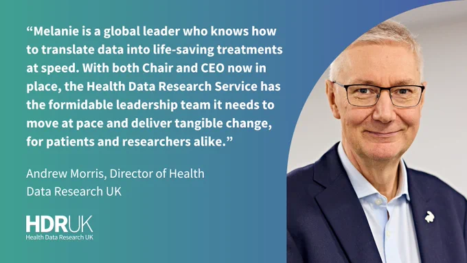 Quote card from Andrew Morris, Director of HDR UK