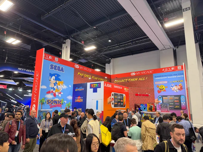 My Arcade’s Sonic The Hedgehog display at CES. 

