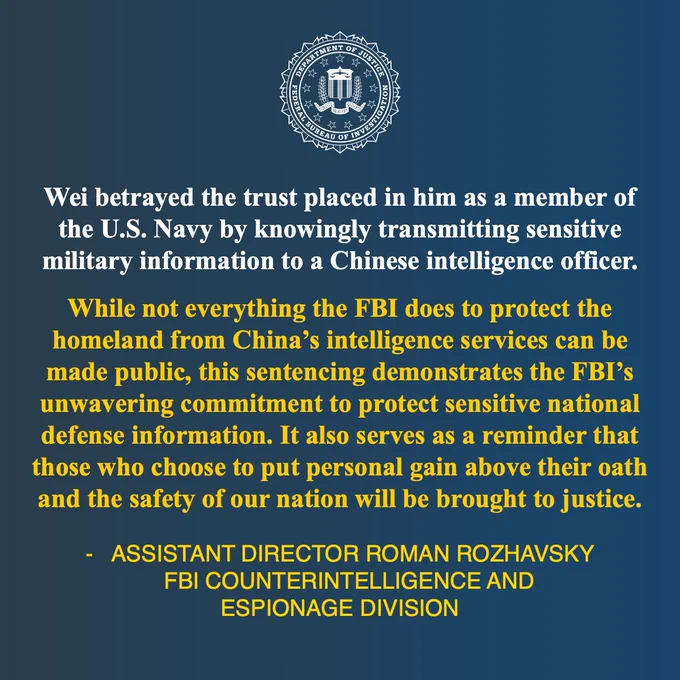 Quote from FBI Counterintelligence and Espionage Division Assistant Director Roman Rozhavsky. Visit the link in the text to read more.