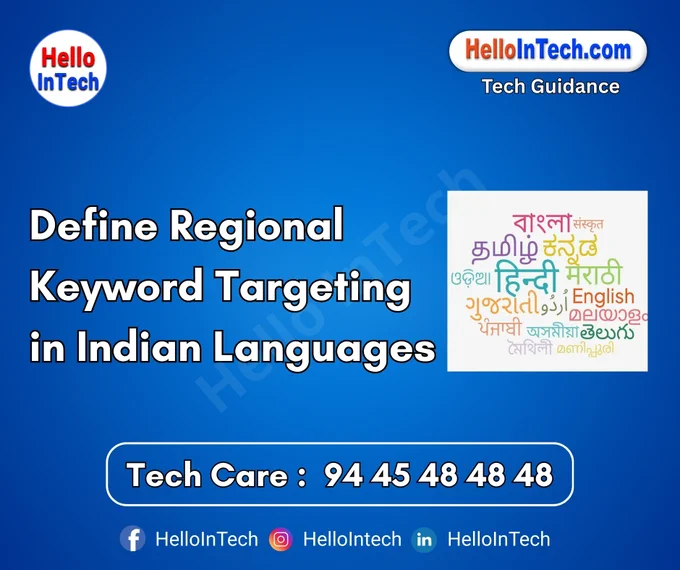 #regionalseo #indianlanguagesSEO #multilingualSEO #localcontentstrategy #keywordtargetingindia #hindiseo #tamilseo #bengaliseo #marathiseo #teluguseo #transliteratedkeywords #indianmarketseo #voiceoptimization #seoindia #regionalcontent #localkeywordstrategy #scriptbasedseo #searchintent #googleindiaSEO #regionalcontentmarketing 

𝐏𝐥𝐞𝐚𝐬𝐞 𝐅𝐨𝐥𝐥𝐨𝐰 & 𝐒𝐡𝐚𝐫𝐞 -𝗛𝗜𝗧 𝐓𝐨𝐮𝐫 𝐨𝐧 𝐒𝐨𝐜𝐢𝐚𝐥 𝐌𝐞𝐝𝐢𝐚 𝐏𝐚𝐠𝐞𝐬:

📞 𝗖𝗮𝗹𝗹 𝘂𝘀 𝘁𝗼𝗱𝗮𝘆: 94 45 48 48 48
🌐 𝗪𝗲𝗯𝘀𝗶𝘁𝗲: https://hellointech.com/i-news/
📧𝗘𝗺𝗮𝗶𝗹 𝗜𝗗: hellointech.com@gmail.com
👉 𝗙𝗮𝗰𝗲𝗯𝗼𝗼𝗸: https://www.facebook.com/HelloInTech/
👉 𝗜𝗻𝘀𝘁𝗮𝗴𝗿𝗮𝗺: www.instagram.com/Hello_intech
👉 𝗟𝗶𝗻𝗸𝗲𝗱𝗜𝗻: https://www.linkedin.com/in/hello-intech-19ba10220/
👉 𝗧𝘄𝗶𝘁𝘁𝗲𝗿/𝗫: https://x.com/HelloIntec13514
👉 𝗧𝗲𝗹𝗲𝗴𝗿𝗮𝗺: https://t.me/HelloInTech
👉 𝗪𝗵𝗮𝘁𝘀𝗔𝗽𝗽: https://wa.me/9445484848
👉 𝗪𝗖: https://whatsapp.com/channel/0029VbAfJCsEQIaoPeLZG62Z


