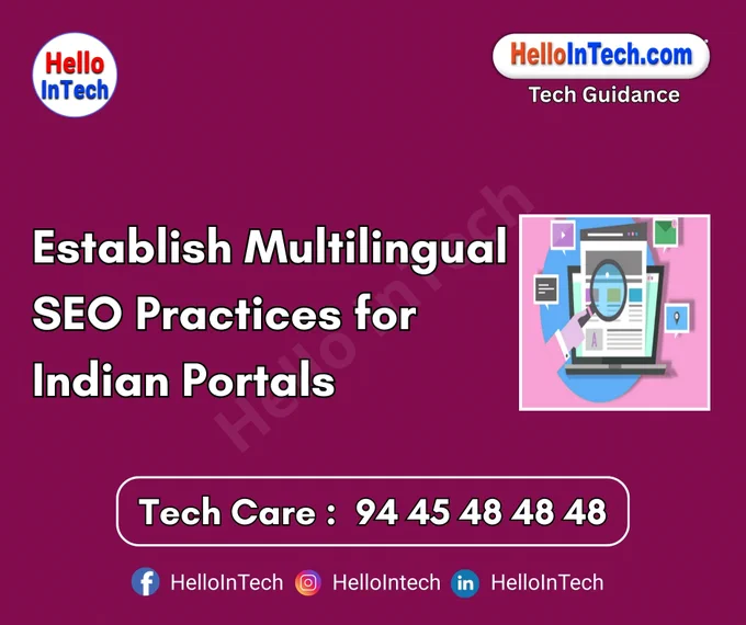 #multilingualSEO #indianSEOstrategy #regionalSEO #localizationSEO #hreflangtags #hindiseo #tamillanguageseo #voiceoptimisedSEO #desiseo #seoindia #regionalcontentmarketing #indianlanguageSEO #culturalseo #transliteratedkeywords #seoformobiles #regionalkeywordresearch #localux #multilingualwebsite #SEOpracticesIndia #scriptbasedseo 

𝐏𝐥𝐞𝐚𝐬𝐞 𝐅𝐨𝐥𝐥𝐨𝐰 & 𝐒𝐡𝐚𝐫𝐞 -𝗛𝗜𝗧 𝐓𝐨𝐮𝐫 𝐨𝐧 𝐒𝐨𝐜𝐢𝐚𝐥 𝐌𝐞𝐝𝐢𝐚 𝐏𝐚𝐠𝐞𝐬:

📞 𝗖𝗮𝗹𝗹 𝘂𝘀 𝘁𝗼𝗱𝗮𝘆: 94 45 48 48 48
🌐 𝗪𝗲𝗯𝘀𝗶𝘁𝗲: https://hellointech.com/i-news/
📧𝗘𝗺𝗮𝗶𝗹 𝗜𝗗: hellointech.com@gmail.com
👉 𝗙𝗮𝗰𝗲𝗯𝗼𝗼𝗸: https://www.facebook.com/HelloInTech/
👉 𝗜𝗻𝘀𝘁𝗮𝗴𝗿𝗮𝗺: www.instagram.com/Hello_intech
👉 𝗟𝗶𝗻𝗸𝗲𝗱𝗜𝗻: https://www.linkedin.com/in/hello-intech-19ba10220/
👉 𝗧𝘄𝗶𝘁𝘁𝗲𝗿/𝗫: https://x.com/HelloIntec13514
👉 𝗧𝗲𝗹𝗲𝗴𝗿𝗮𝗺: https://t.me/HelloInTech
👉 𝗪𝗵𝗮𝘁𝘀𝗔𝗽𝗽: https://wa.me/9445484848
👉 𝗪𝗖: https://whatsapp.com/channel/0029VbAfJCsEQIaoPeLZG62Z


