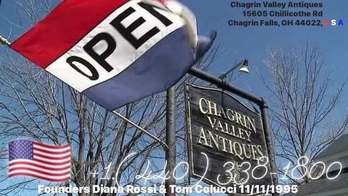 #ChagrinValleyAntiques ©️®️™️
Shop Local
 1.(440) 338-1800
15605 Chillicothe Road
Chagrin Falls, OH 44022

https://www.facebook.com/ChagrinValleyAntiques

 follow 

@ChagrinValleyAn 

#Chagrin_Valley_Antiques
©️®️™️