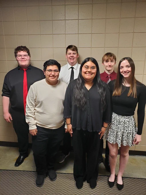Congratulations to Hampton-Dumont-CAL Vocalists: Dominic Nicholson, Andyn White, James Chambers, Noe Flores, Ruby Zamorano, Mady Schrock, and Sariah Whalen-Flores for being selected to attend Luther College's 76th Annual Dorian Vocal Festival. 