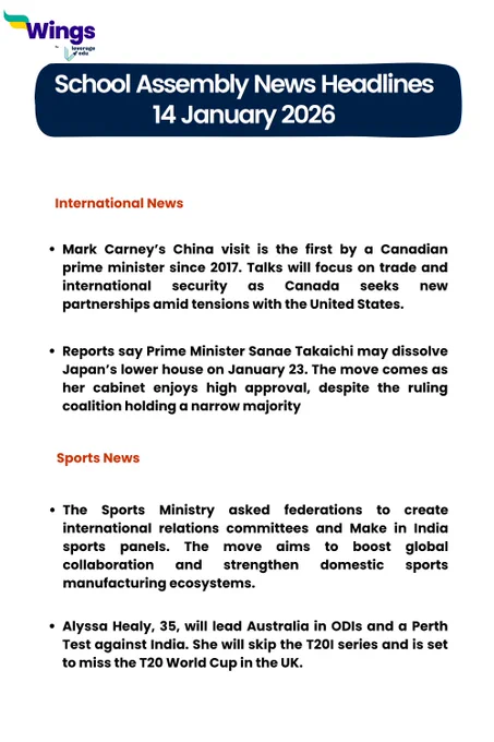 International and Sports News 14 January 2026