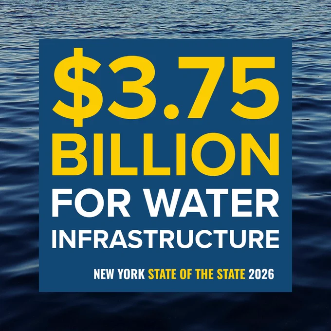 $3.75 billion for water infrastructure, New York State of the State 2026