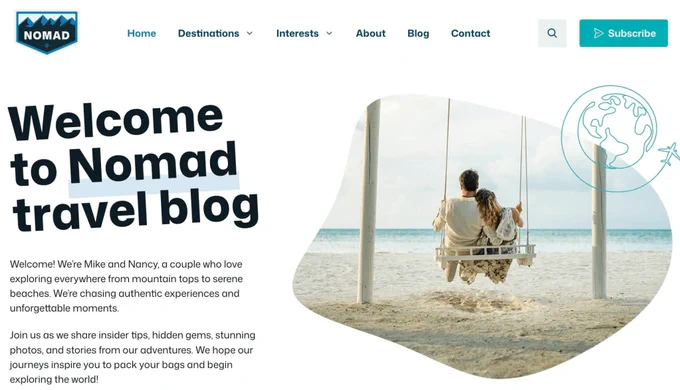 Nomad, a new travel Starter Site from GeneratePress