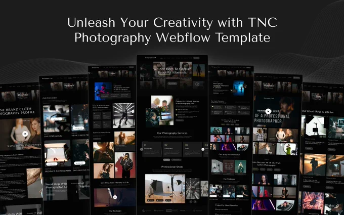 Webflow Photography & Video Agency Website Template