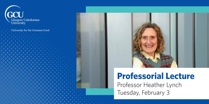 Poster advertising Professor Heather Lynch's upcoming Professorial Lecture on 3 February.