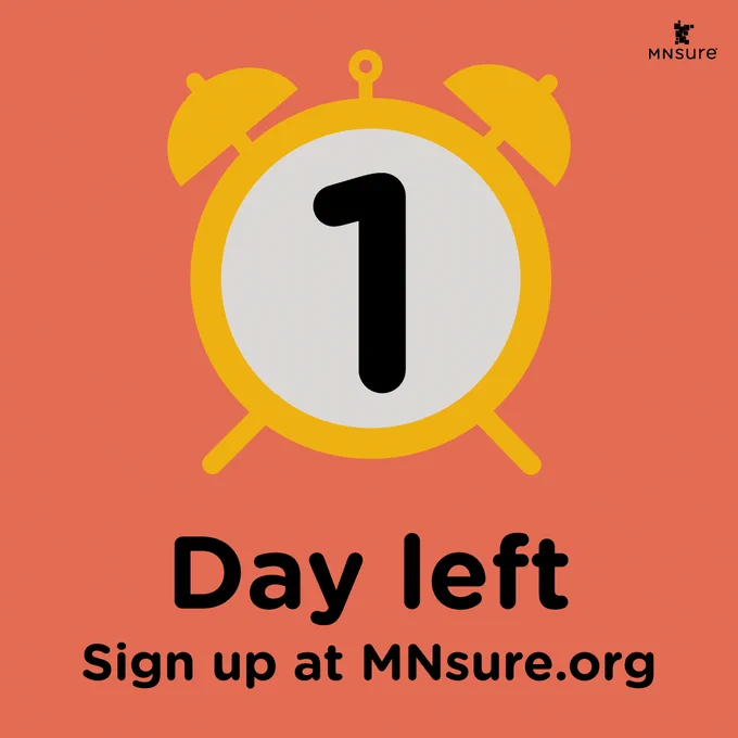1 day left
Sign up at MNsure.org