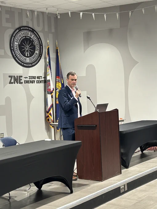 EGLE Director Phil Roos speaks to community members, advocates, and partners at the Environmental Justice in Climate Action session in Detroit. 