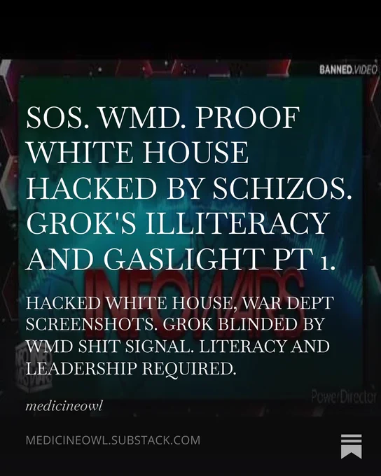 MEDICINEOWL ON SUBSTACK

SOS. PROLIFERATED WMD. DIRECTED ENERGY WEAPONS SYSTEMS. INFORMATION WEAPONS. IT'S STILL 9/11. USA DOWN. LEADERSHIP REQUIRED. MILITARY INTERVENTIONS REQUIRED. WHOLE OF NATION APPROACH REQUIRED. ULTIMATE VICTORY ON THE HANDLE.
http://tinyurl.com/DuncanMatrix http://tinyurl.com/homelandemergency http://tinyurl.com/pactslucito http://Tinyurl.com/phialphausa http://Tinyurl.com/columbiadown http://Tinyurl.com/proliferatedwmd http://tinyurl.com/nomore911 http://Tinyurl.com/justwarishtheory
Tinyurl.com/lftheory
http://Tinyurl.com/lovesingularityconops http://Tinyurl.com/theforeverwarconops http://tinyurl.com/bengstonresearch