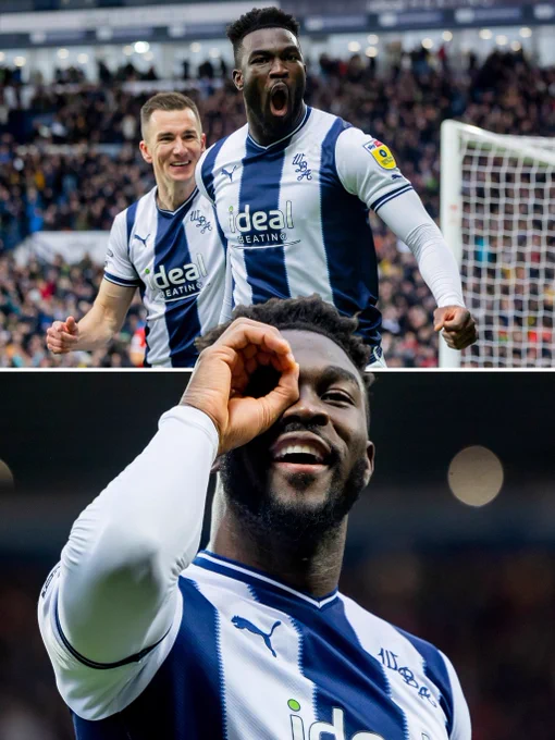 Images of Daryl Dike celebrating against Middlesbrough in 2023.
