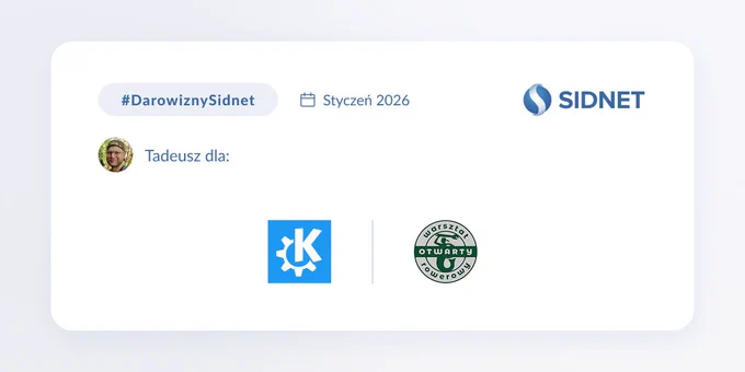 Logotypy projektów open-source i non-profit wspieranych przez software house Sidnet